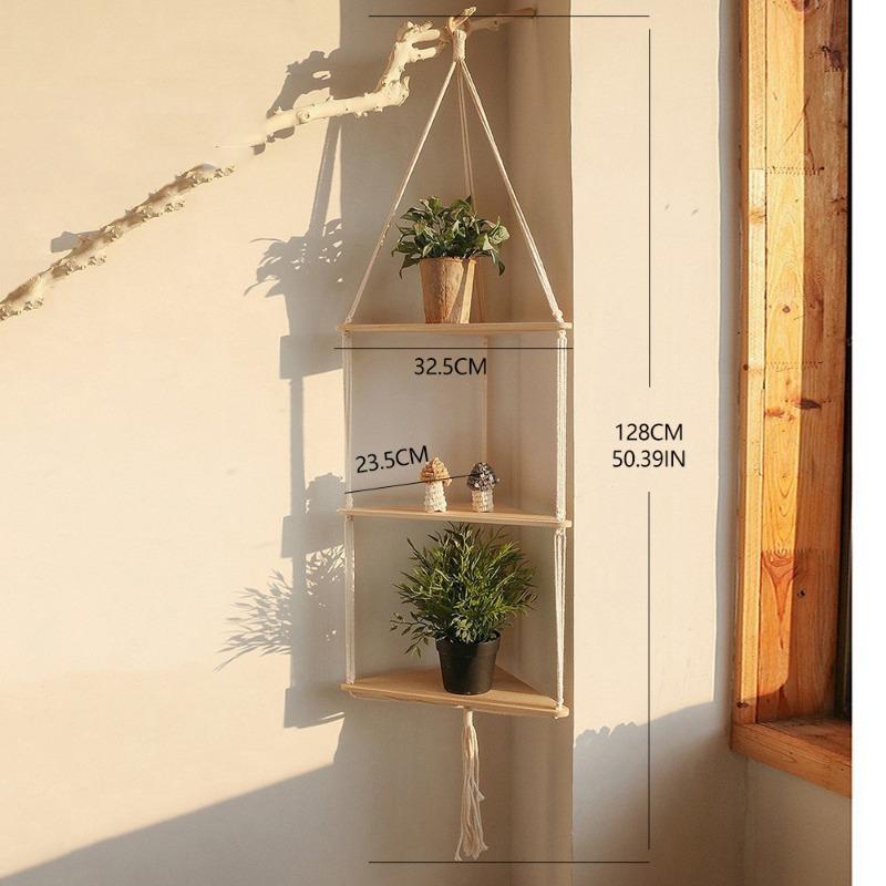 Плавающие полки Деревянная подставка Угловая полка для домашнего декора Настенный подвесной стенд