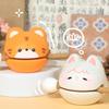 Деревянная игрушка-рыба с мультяшным животным и молотком для снятия стресса, медитации, успокаивающего ударного инструмента, настольного украшения из деревянной рыбы из смолы