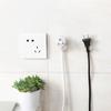 4Pcs Home Office Wall Adhesive Plastic Power Plug Socket Holder Hanger Hook