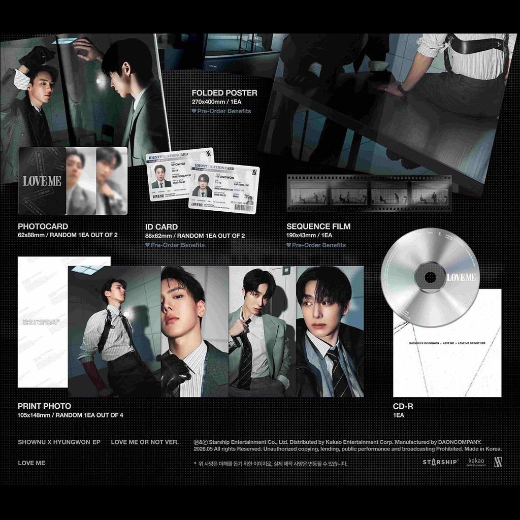 ШОНУ И ХЕНВОН (MONSTA X) [ЛЮБИ МЕНЯ] ЛЮБИ МЕНЯ ИЛИ НЕТ Версия. EP-альбом + бесплатный подарок