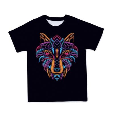 Летняя европейская и американская новая повседневная футболка с рисунком животных в стиле граффити 3D с круглым вырезом для мужчин и женщин больших размеров с короткими рукавами