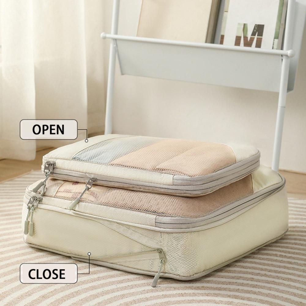 5 шт. Сетчатая поверхность Водонепроницаемая дорожная сумка-органайзер Компрессионная сумка для хранения одежды Дом