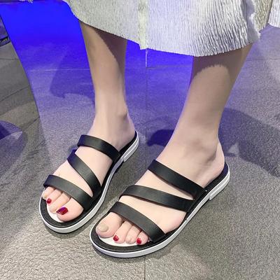 Сандалии на плоской подошве для женщин, трендовая летняя верхняя одежда, туфли на плоской подошве, модные пляжные тапочки, обувь Zapatos para mujeres