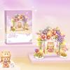 Romantic Flower Swing Building Block With Lights Creative DIY Simulation Architecture Building Bricks Toy Gifts For Kids