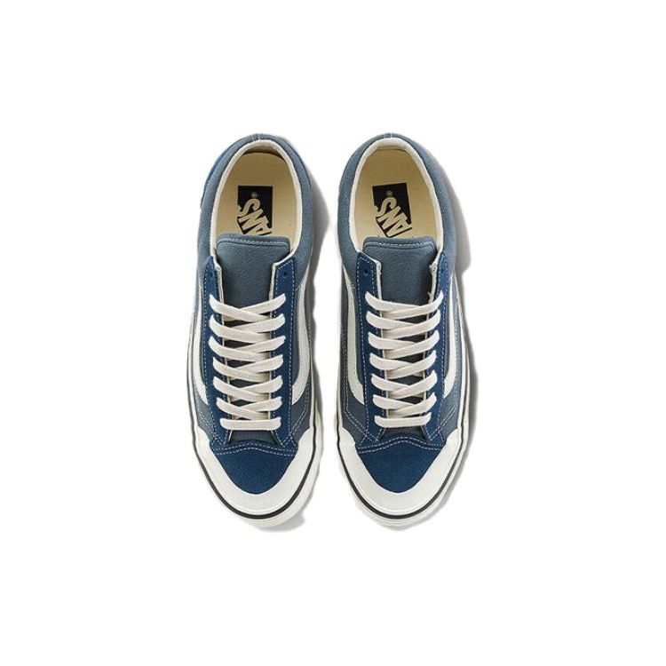 Vans Old Skool Reissue 136 Comfortable Versatile Low-Top Skate Shoes Unisex Sneakers Blue VN000MT6DDN