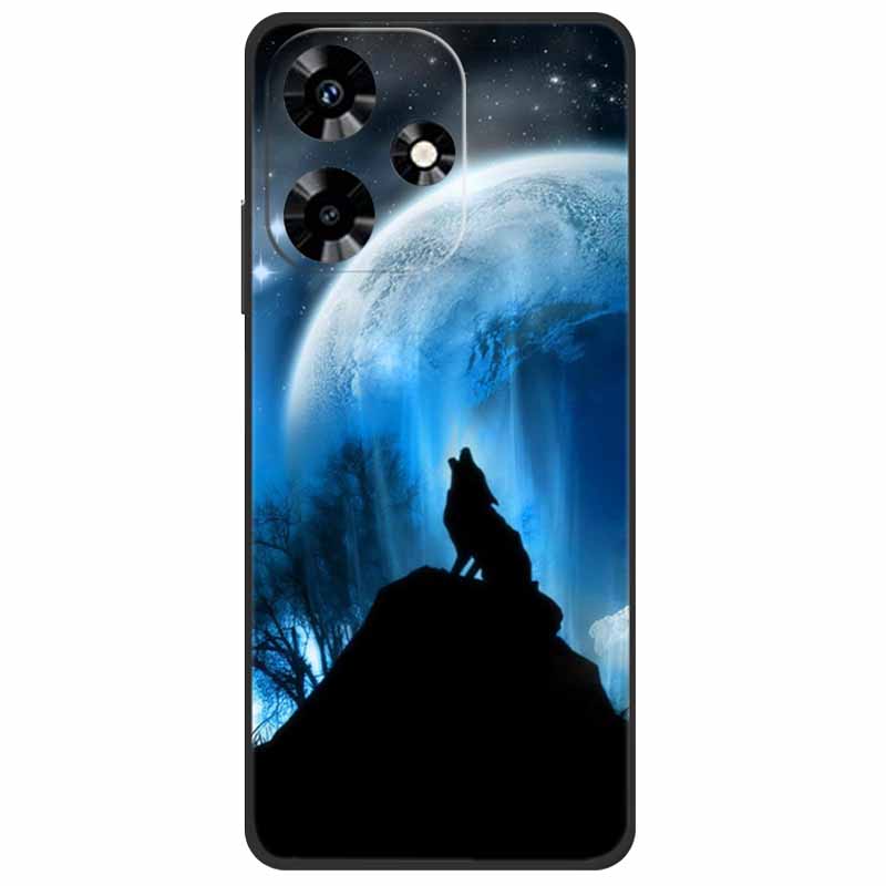 Для Infinix Hot 30i NFC Чехол X669D Силиконовый Волк Лев TPU Мягкий Fundas Для Infinix Hot 30i X669C Hot30i 2023 Защитный Черный Capa