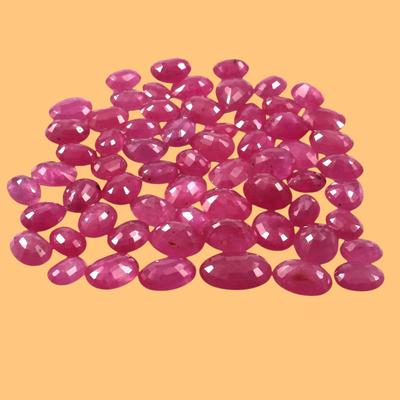 Овальный рубин ограненный калиброванный драгоценный камень, лот розоватого рубина лучшего качества, россыпные рубиновые камни для изготовления ювелирных изделий.
