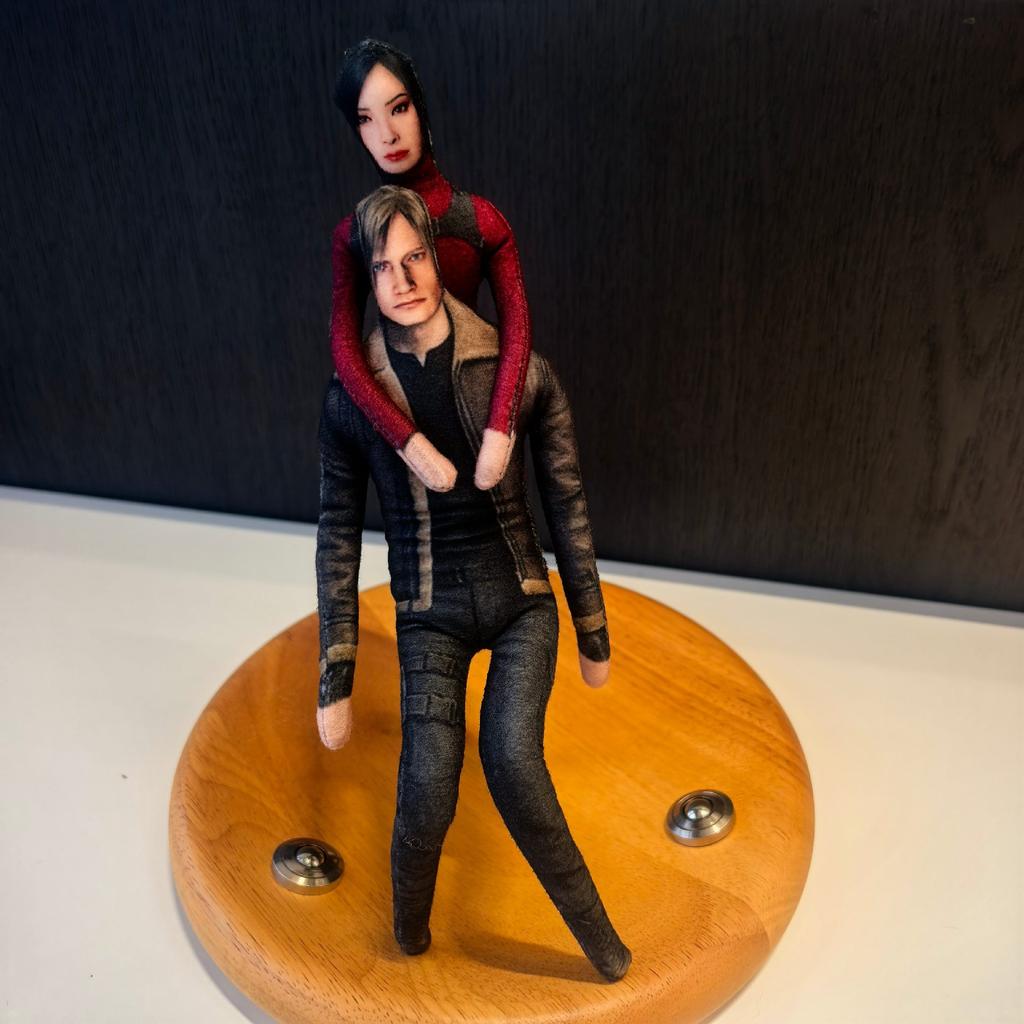 Funny 26cm With Body Wire Flexible Anime Resident Game Evil Character Leon Scott Kennedy and Ada Wong Plush Toys Plushie Doll