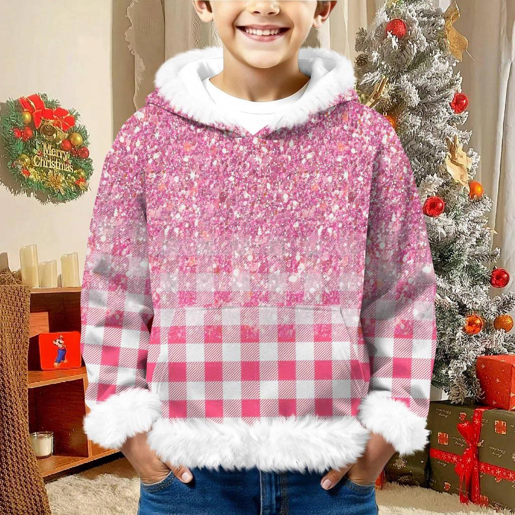 Children's Sweatshirt Girls Boys Long Sleeve Lightweight Casual Hoodie Loose Comfortable Sweatshirt