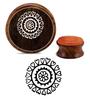 Printtoo Craft Textile Card Print Mandala Pattern Round Wooden Rubber Stamp-2