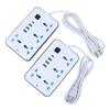 Евровилка США Удлинитель 2/3-контактный 1 порт Type-C 3 порта USB 4 розетки переменного тока 2/3/5 м Зарядный электрический розетка