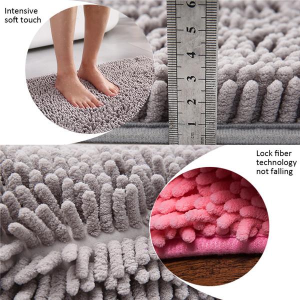 Thicken Chenille Bath Mat Non-slip Bathroom Rugs Door Absorbent Pad Mat Shaggy Mats Rug for Entrance Sofa Pet Carpet