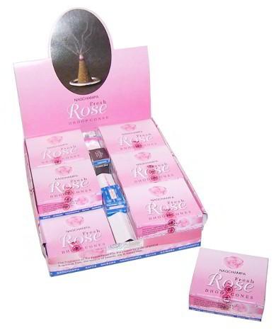 Incense Cones - Fresh Rose Dhoop Incense