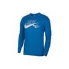 Sportswear Logo Print Crew Neck Long Sleeve T-Shirt Men Tops Blue DN5264-407