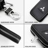 For Mitsubishi ASX Lancer Pajero Outlander Colt Galant L200 Ralliart PU Leather Key Wallet Car Key Bag Multi Function Key Caseor