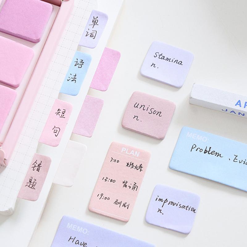 Лоток для теней для век с имитацией блокнотов, милый креативный многоразмерный мечтательный градиент цвета, липкие заметки, блокнот для девочек Kawaii