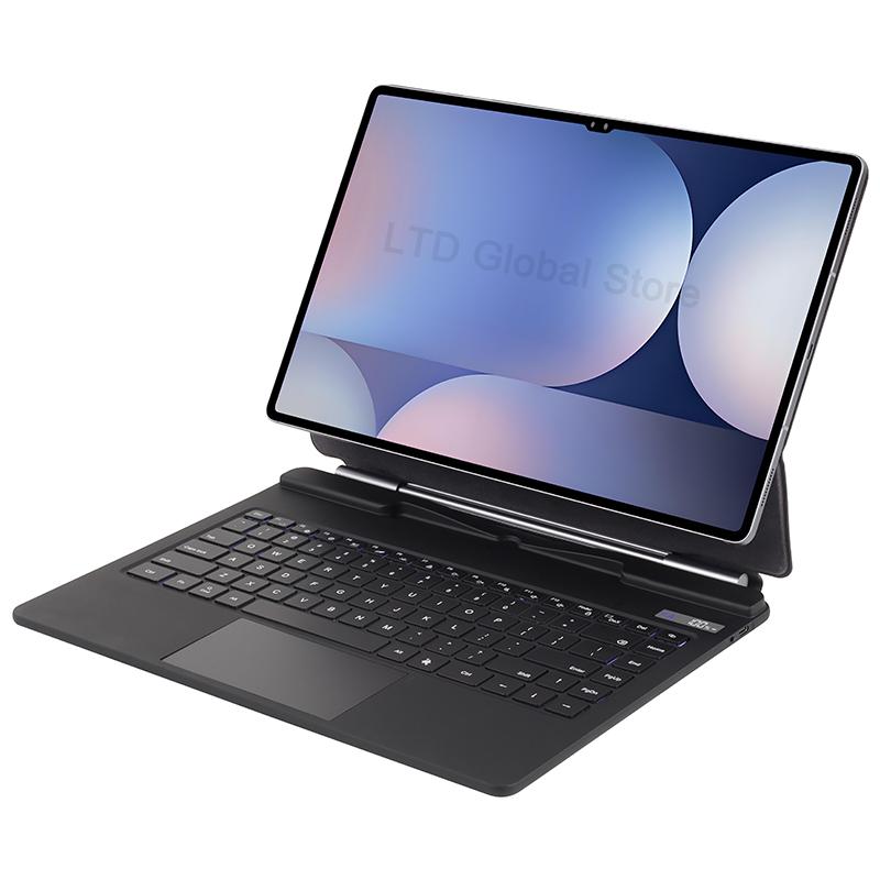 Bluetooth Magic Keyboard Case For Galaxy Tab S11 S10 S9 S8 Ultra 14.6 Tablet Case Russian Arabic Hebrew Spanish French Keyboard