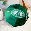 Green Football Club Emblem Printed Automatic Umbrella, 8-Frame for Travel, camping, Casual Umbrella, Essential Gift for  for family and friends