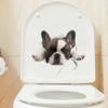3D Наклейка на унитаз с милым котиком Наклейка на крышку унитаза для ванной Настенные наклейки Животные Аксессуары для туалета Веселые Для домашнего декора ванной комнаты