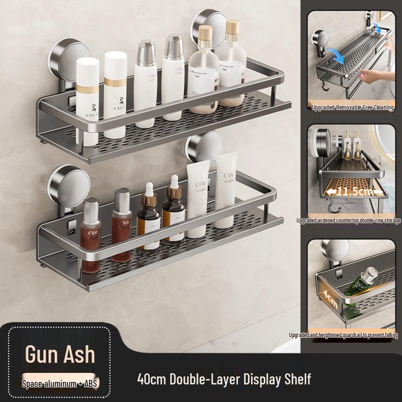 Настенная полка для ванной на присосках без сверления