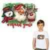 Santa Claus Thermal Transfers For Clothing Heat Press Appliqued Diy Parches Ropa Clothes Stickers Iron On Patches Christmas