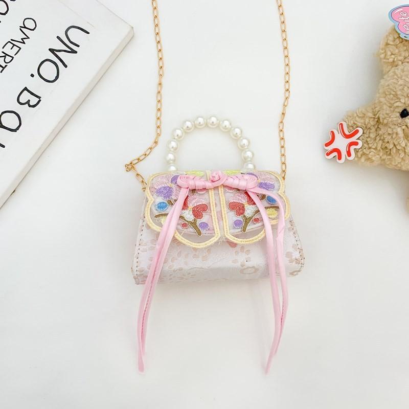 Handbag Fashionable Childrens Featuring Delightful Bow And Chic Details Pearl