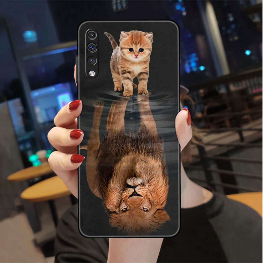 Чехол с изображением волка, собаки, кошки, птицы, льва, тигра, животного для Samsung Galaxy A50 A02s M31 A70 A30 A10 A20e A40 A10s M30s M51, черный чехол для телефона