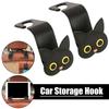 2 шт. Очаровательные 3D Мультяшные Кошки Крючки для Подголовника Автокресла - Универсальный Органайзер для Хранения в Автомобиле для Сумок, Кошельков, Пальто Милые T2K0