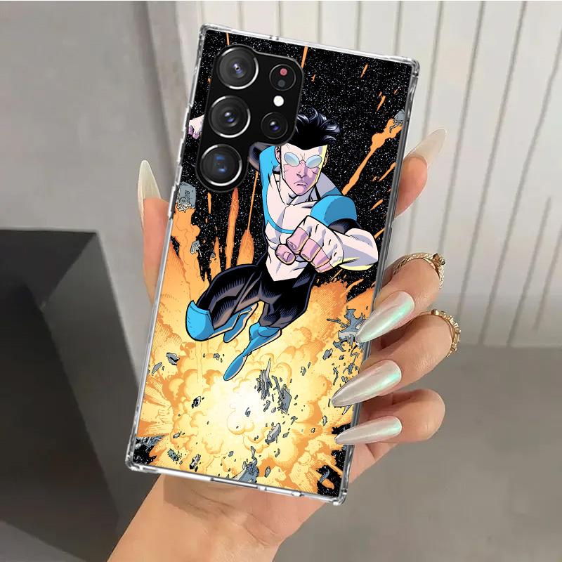 Крутой чехол-невидимка I-Invincible для Samsung Galaxy S26 S24 S23 Ultra S25 Edge S22 S21 Plus S20 FE + Мягкий чехол с принтом Funda Galaxy S
