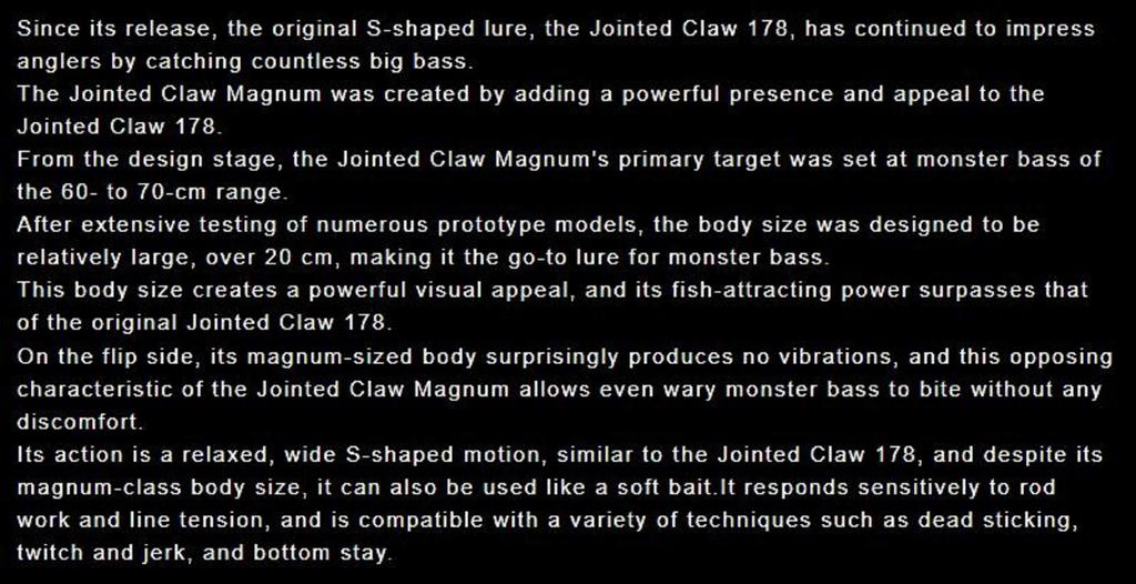 Gan Craft Jointed Claw 230 Magnum Sinking Jointed Lure INT-03 (0179)