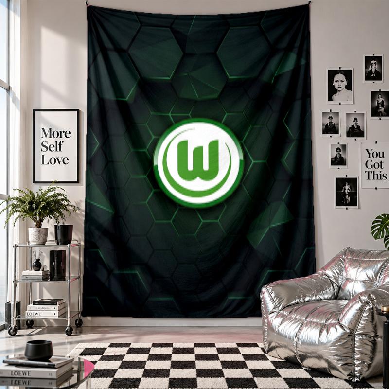 VfL Wolfsburg FC Wall Tapestry Home Decor Wall Hanging Cloth for Bedroom Living Room Background