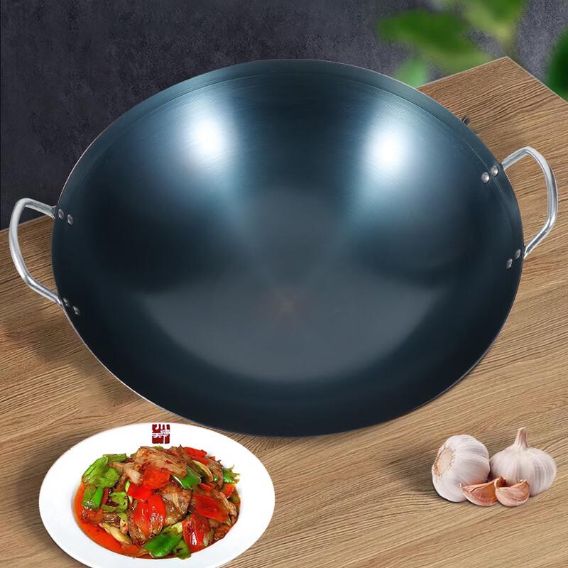 Long Zhen Chu 38cm Traditional Pre-Seasoned Iron Wok