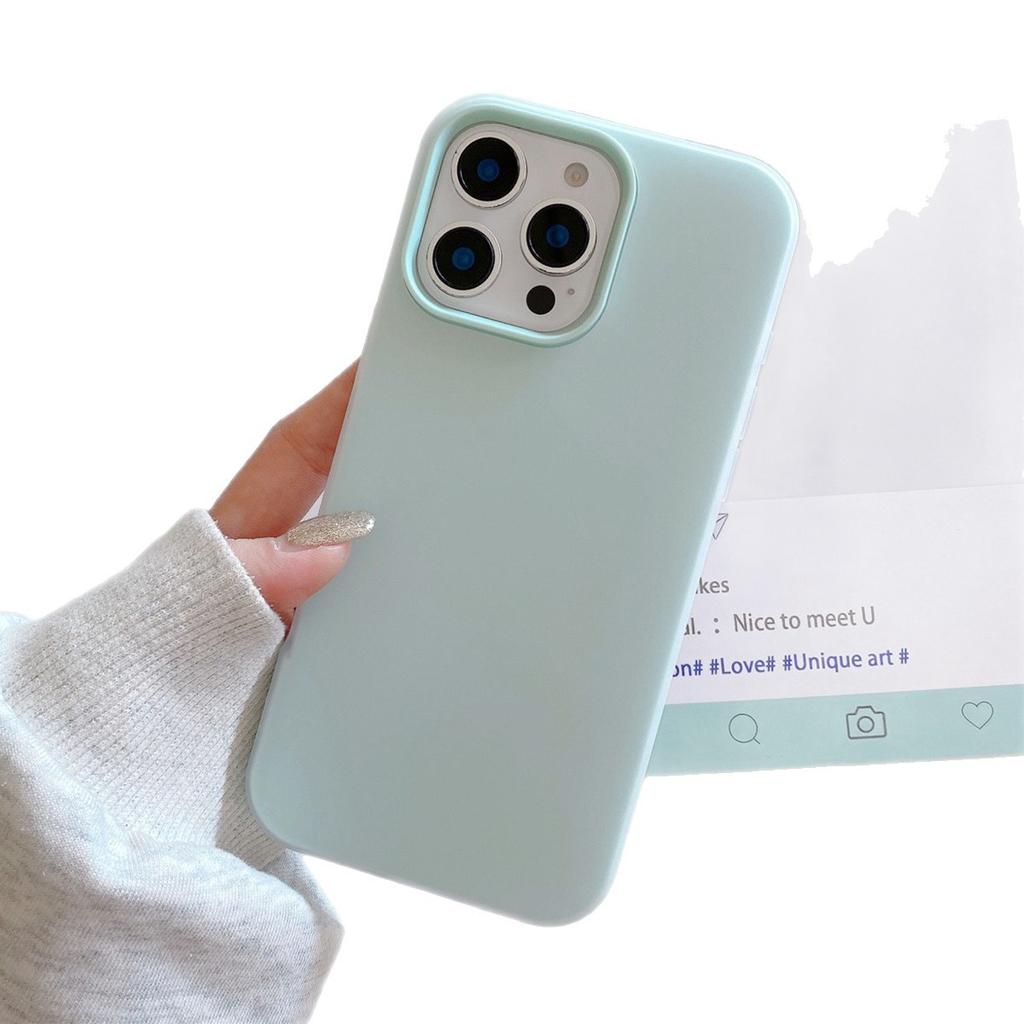 Силиконовый чехол 2-в-1 для мобильного телефона Apple 15pro, защитный чехол для мобильного телефона, всесторонний защитный чехол 2-в-1, однотонный, простой