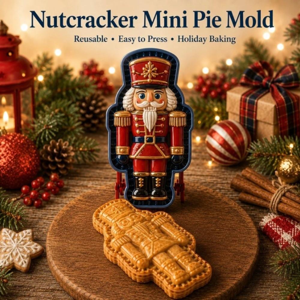 Foldable Christmas Mini Pie Molds Reusable Dough Presser Pocket  for Christmas Party Potluck