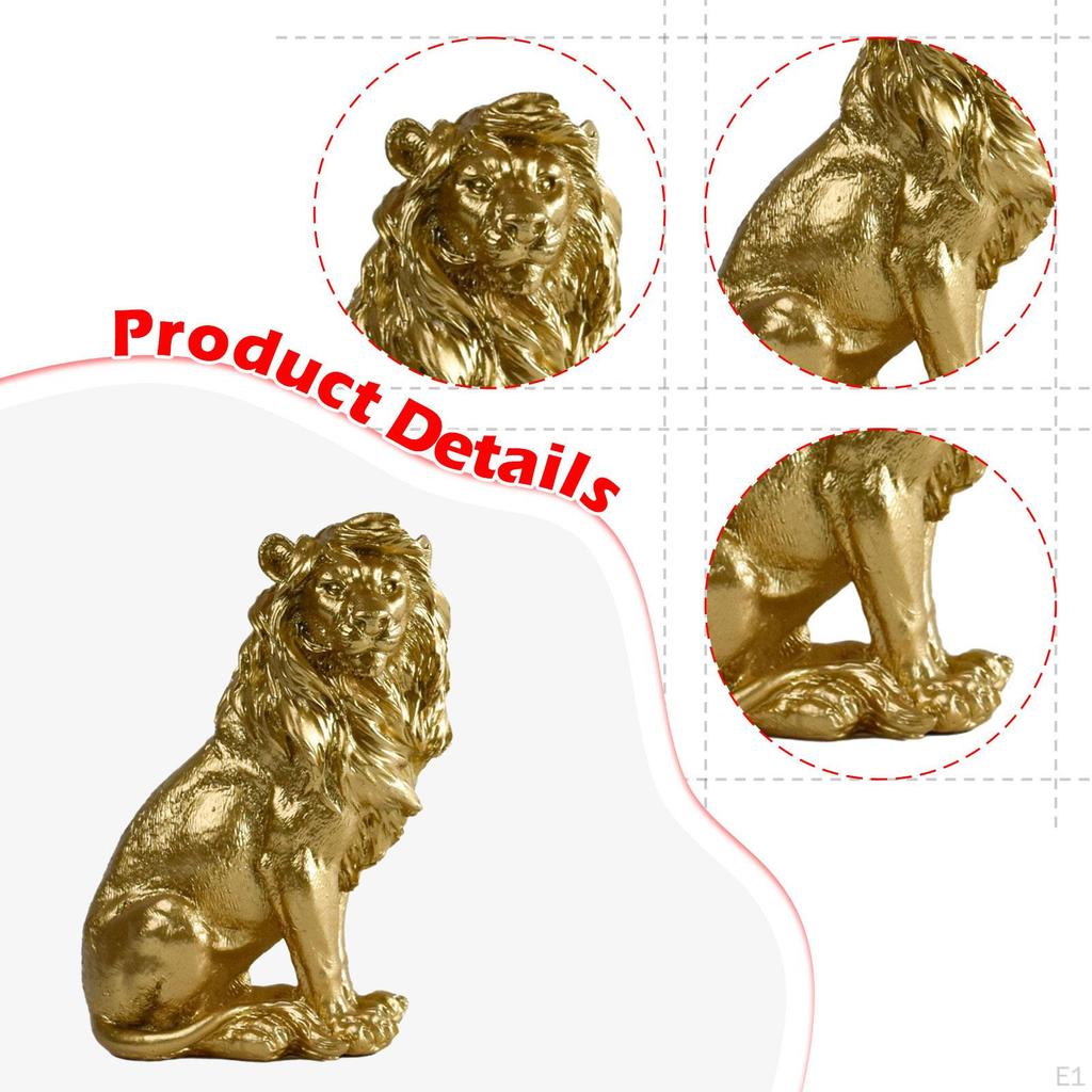 Фигурка льва для настольной витрины Миниатюрная скульптура Дом и офис