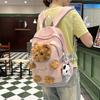 Ugly Cute Funny Bear Doll Joker Junior and Senior High School Students Shoulder Bag High Value Soft Cute Cute Girl Travel Backpack.