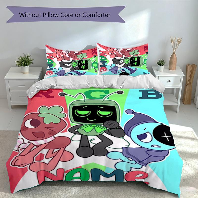 3pcs Custom Name game Dandy's World Bedding Set,Includes 1 Duvet Cover and 2 Pillowcases,All-season Bedroom Decor