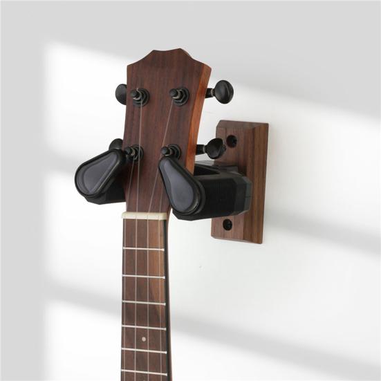 Guitar Wall Mount U-Shaped Walnut Wood Guitar Hanger Universal Guitar Holder Hook Stand for Acoustic Electric Guitar Banjo Bass