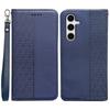 For Samsung Galaxy S24 FE Wallet Phone Case Strong Magnetic Checkered Pattern Imprint Leather Flip Cover
