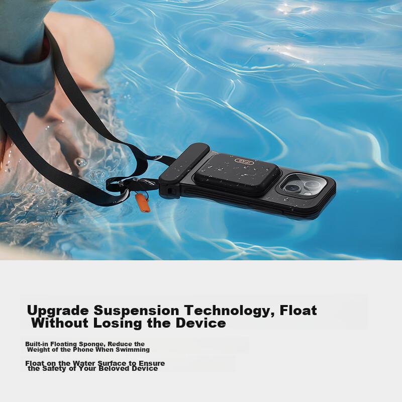 Waterproof Phone Case with Touchscreen Function, Waterproof Pouch for Swimming, Deep Diving, Underwater Photography, Lanyard, Neck Strap