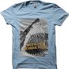 SHARK JAWS Желаю, чтобы ты был здесь рыбалка смешная хлопковая футболка 8996