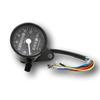 ENN LLC Motorcycle LED Mini Speedometer with 140km Display Black Trip Meter Indicator (Black X Black)