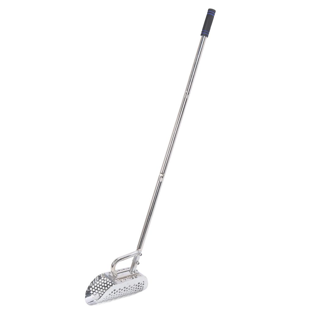 Sand Scoop for Metal Detecting Stainless Steel Fast Sand Sifter Shovel with Long Handle for Underwater Treasure Finding