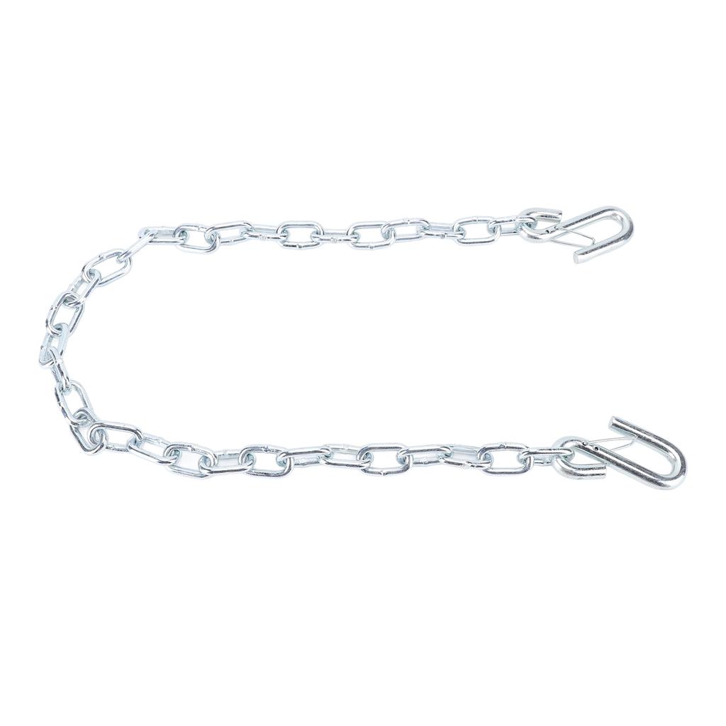 Предохранительная цепь для прицепа Высокопрочная Длина 1 м с S-крюками Грузоподъемность 3500 фунтов Нерастяжимая для прицепа, дома на колесах