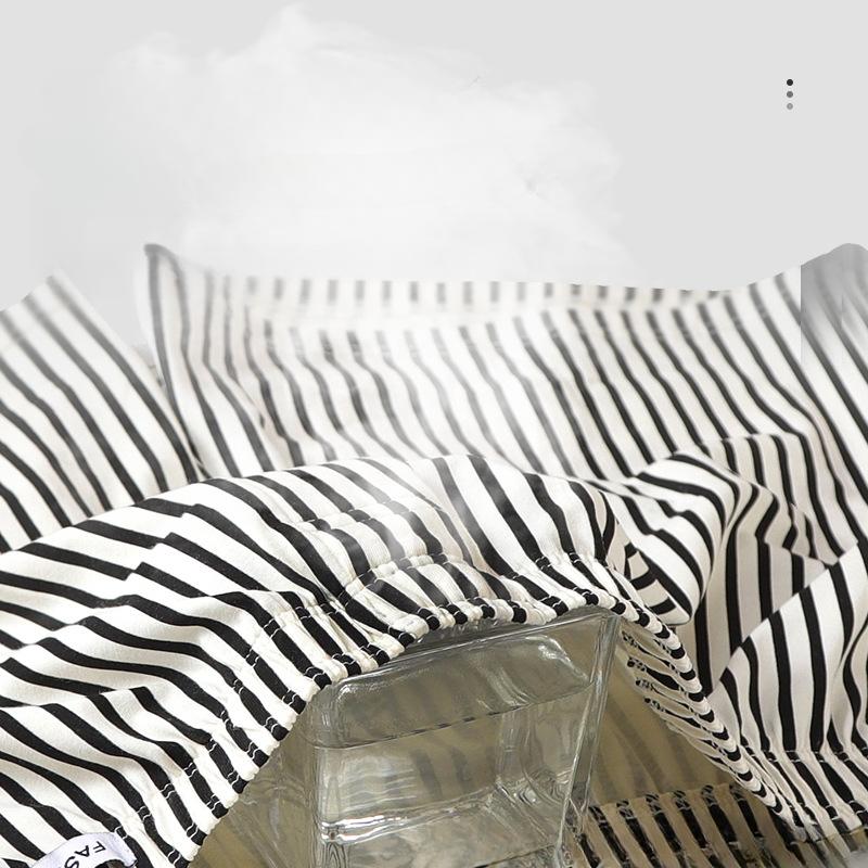 Женские полосатые шорты-боксеры 2025 года, летние шорты с эластичной резинкой на талии, свободные шорты для мальчиков, милые шорты для сна, спортивные штаны