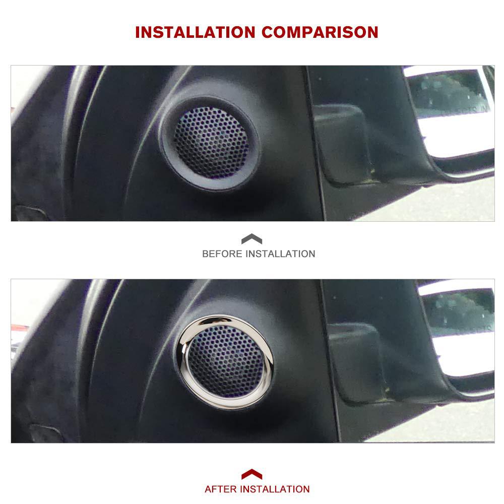 2x Хромированное кольцо отделки динамика передней двери для Jeep Grand Cherokee Durango 2011-2021