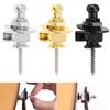 2 шт./комплект Замок для гитарного ремня Круглая головка Кнопка-штырек Золотой Черный Серебристый 3 цвета в наличии Противоскользящая кнопка замка для гитарного басового ремня ZYF