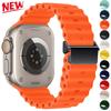Ремешок Для Apple watch ultra band 49мм 44 45 41 42 46 40мм 38мм 44 45 мм 1:1 Оригинальный Ocean ремешок для iWatch серии 10 9 8 7 se