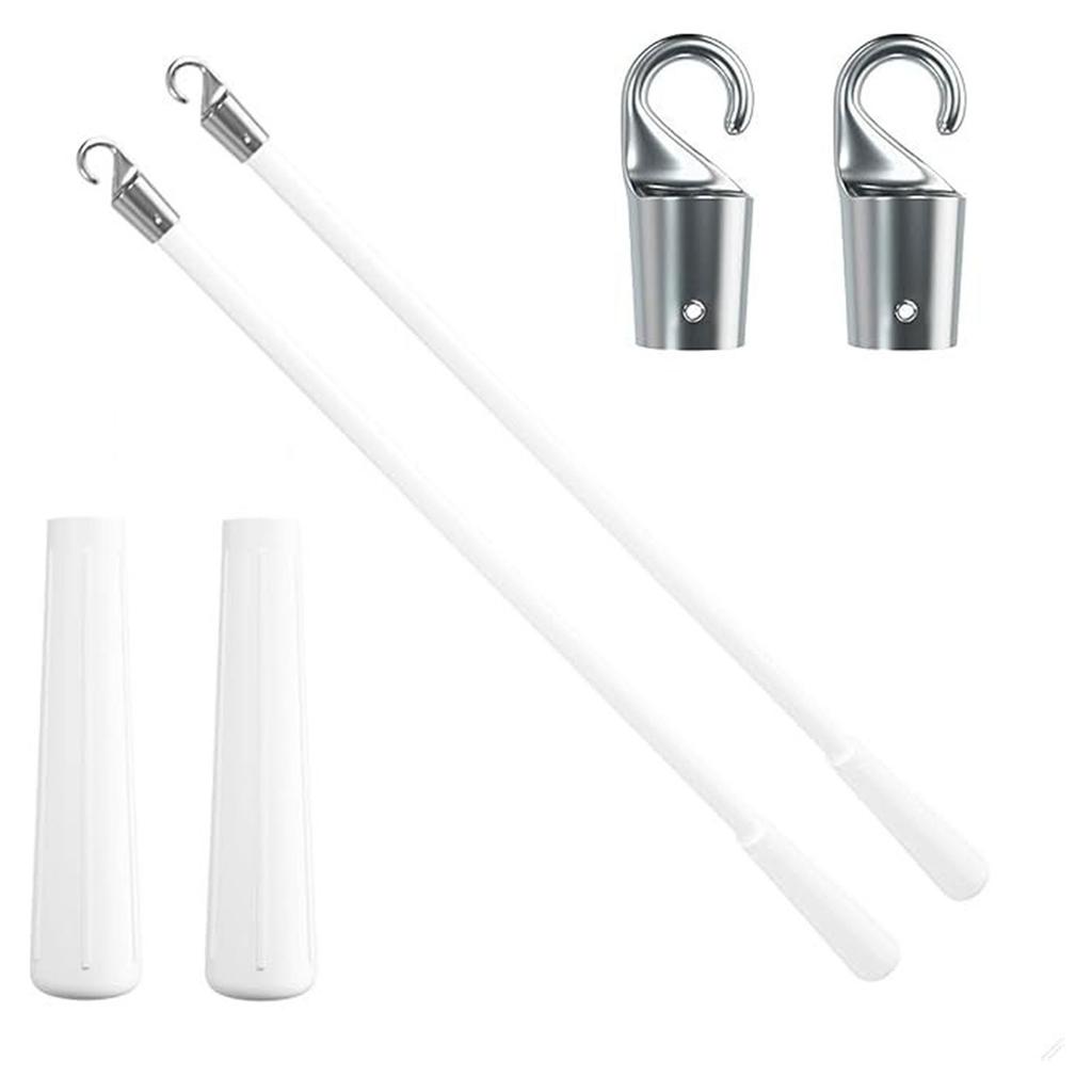 Upgrades Fiberglass Vertical Blind Tilt Wand Adjustable Tilt Rod with Hook & Grip for Window Blinds Replacement Parts