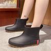 Rain Shoes Women's Fashion Outer Wear Overshoes Waterproof Rubber Shoes Work Non-slip Adult Short Rain Boots